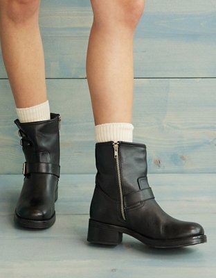 AE Vegan Leather Moto Boot