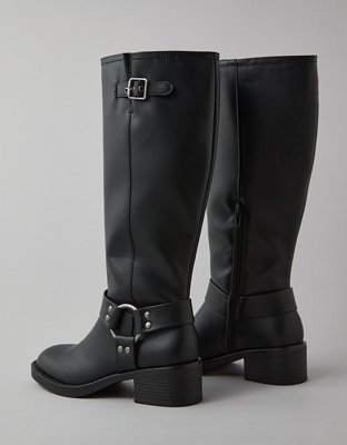 AE Vegan Leather Tall Moto Boot