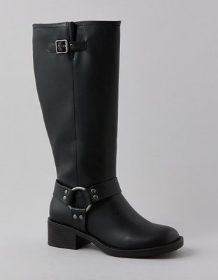 AE Vegan Leather Tall Moto Boot