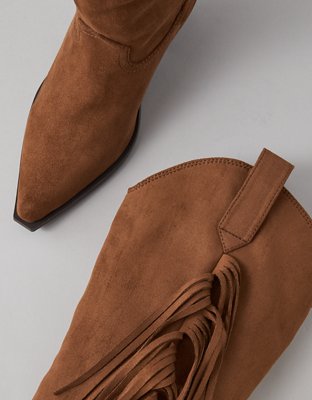 Bottes aux genoux à franges western AE