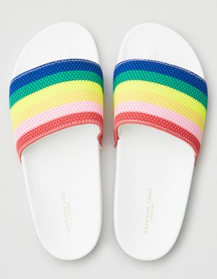 AEO Rainbow Pool Slide Sandals