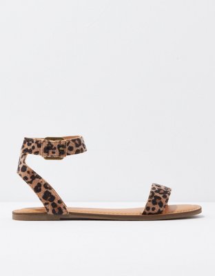 AE Leopard Ankle Strap Sandal