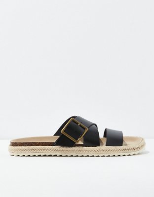 AE Strappy Espadrille Slide Sandal