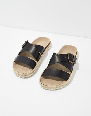 AE Strappy Espadrille Slide Sandal
