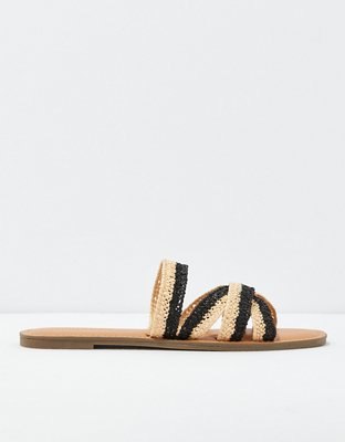 Женские сандалии American Eagle AE Raffia Slide Sandal — фото 2