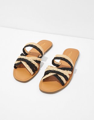 AE Raffia Slide Sandal