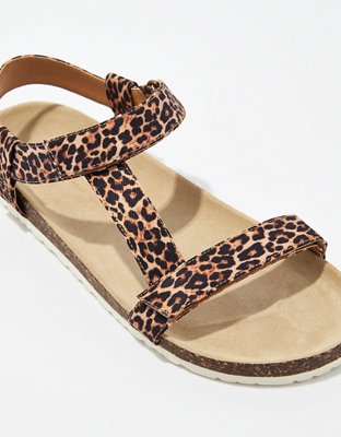 AE Leopard T-Strap Sandal