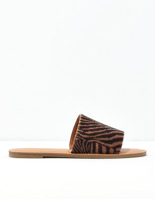 AE Sandalias sin talón con estampado animal
