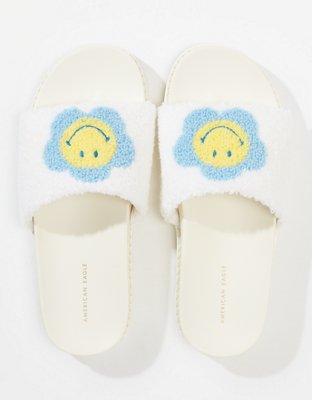 Sandales mules en tissu éponge Smiley® AE