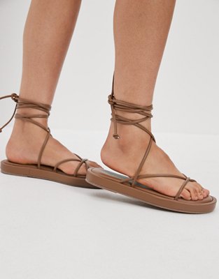 Tie up sandals store platform