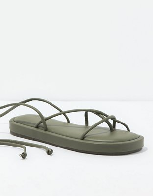 Womens olive green sandals hot sale