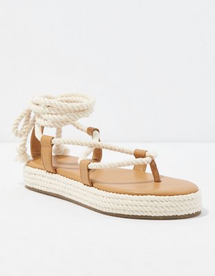 Lace up shop platform sandal