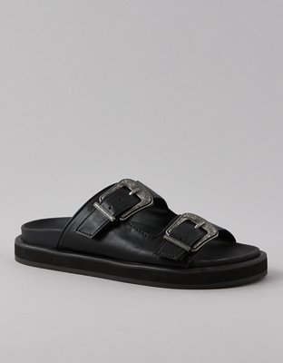 Vegan Leather Platform Flip Flops