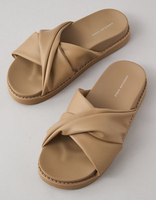 AE Twist Slide Vegan Leather Sandal