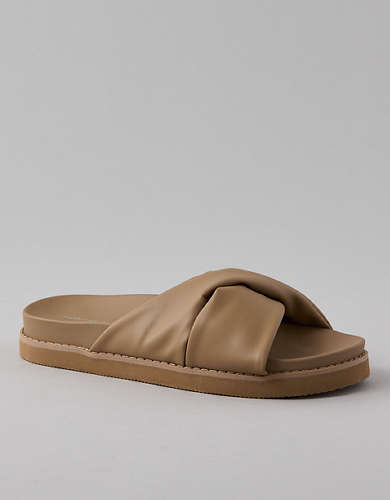AE Twist Slide Vegan Leather Sandal
