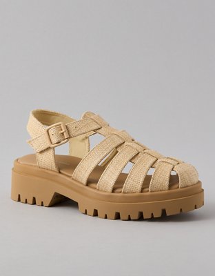 AE Raffia Fisherman Lug Sandal