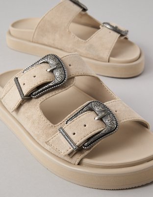 Женские сандалии American Eagle AE Western-Buckle Vegan Suede Sandal — фото 3