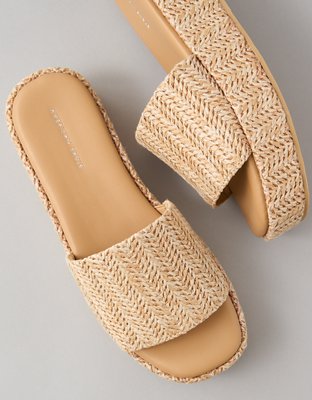 AE Raffia Flatform Wedge Sandal