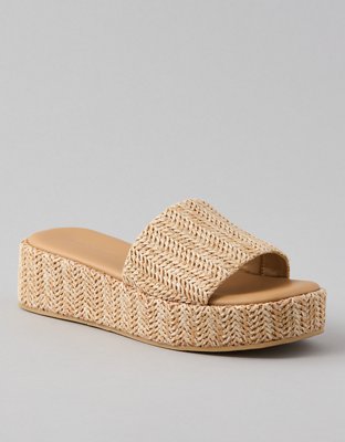 AE Raffia Flatform Wedge Sandal