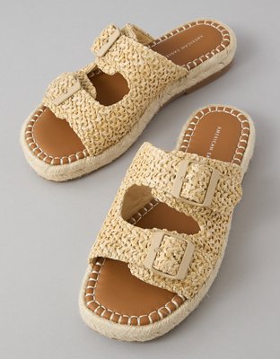 AE Raffia Slide Sandal