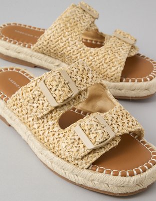 AE Raffia Slide Sandal