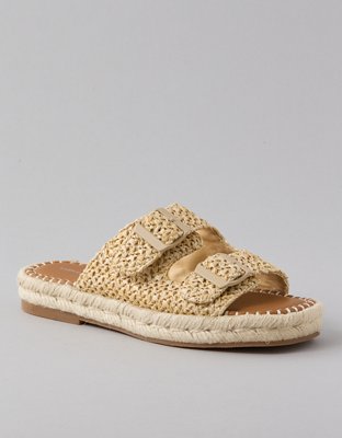 AE Raffia Slide Sandal