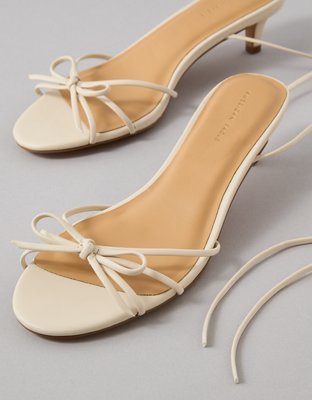 AE Bow Lace-Up Kitten Heels