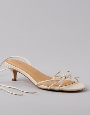 AE Bow Lace-Up Kitten Heels