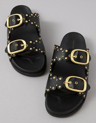 AE Studded Double Buckle Sandal