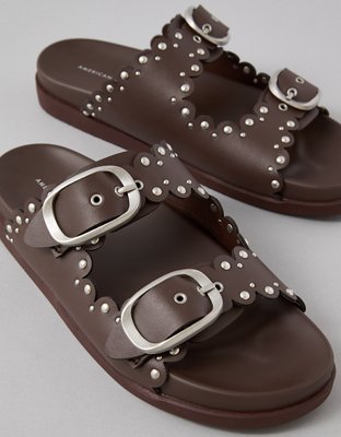 AE Studded Double Buckle Sandal