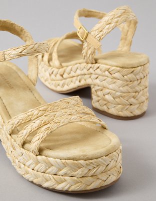 AE Raffia Platform Sandal