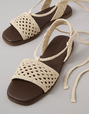 Sandales à lacets au crochet AE
