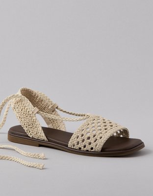 AE Crochet Lace-Up Sandal