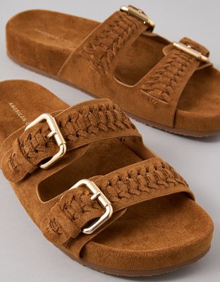 Sandales en suède à deux boucles AE