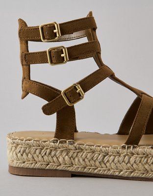 Женские сандалии American Eagle AE Gladiator Espadrille, цвет: Рыжевато-коричневый — фото 3
