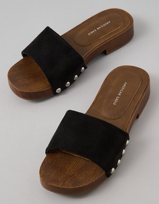 Женские сандалии American Eagle AE Summer Clog Sandal, цвет: Чёрный — фото 2