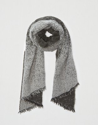 Image of AE Cozy Ombre Scarf Women's Charcoal One Size