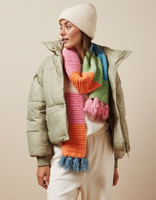 Urban Outfitters Uo Extra Chunky Extra Big Scarf in Tan, Women's at Urban Outfitters