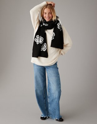 AE Bufanda Extragrande con Flores