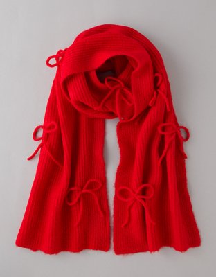 AE Knit Bow Scarf