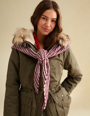 Женский шарф American Eagle AE Whoa So Soft Triangle, цвет: Тёмно-бордовый — фото 2
