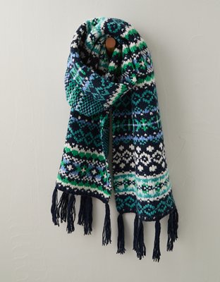 AE Fair Isle Knit Scarf