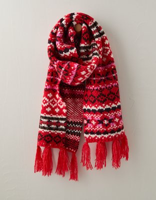 AE Fair Isle Knit Scarf
