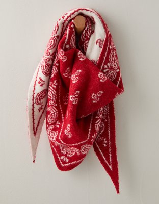 AE Knit Triangle Bandana Scarf