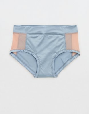 Aerie x Emily + Meritt Shine Mesh Mid Rise Underwear