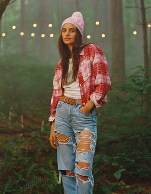 AE Knit Deer Fairisle Beanie