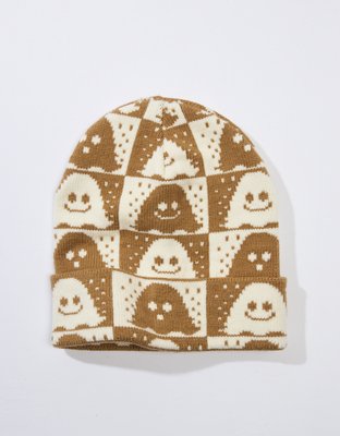 AE Halloween Skull Checkerboard Beanie