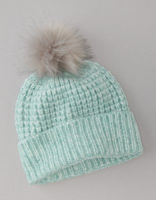 Женские шапки American Eagle AE Waffle Pom Beanie — фото 2
