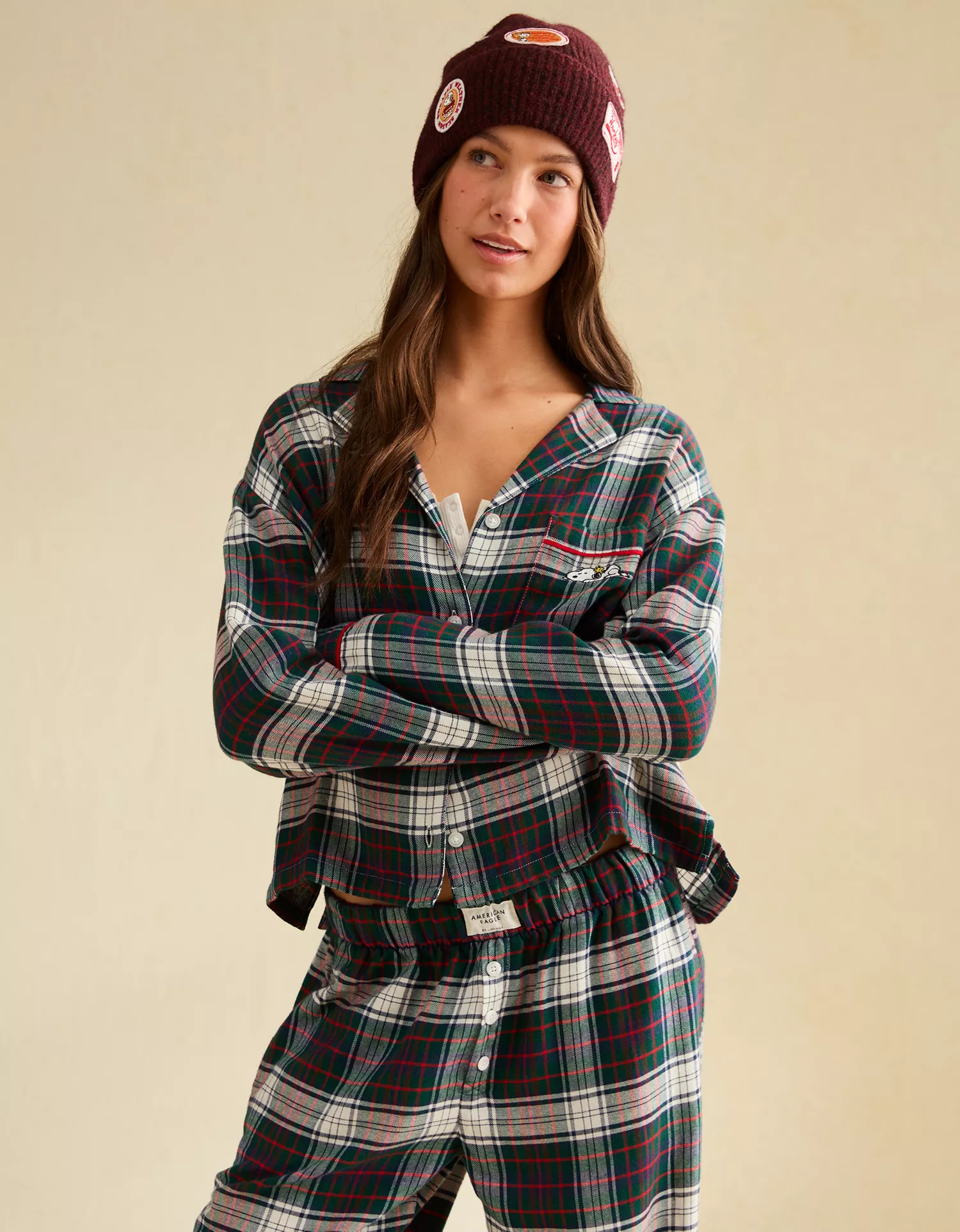 AE Snoopy Patch Beanie - thumbnail 2