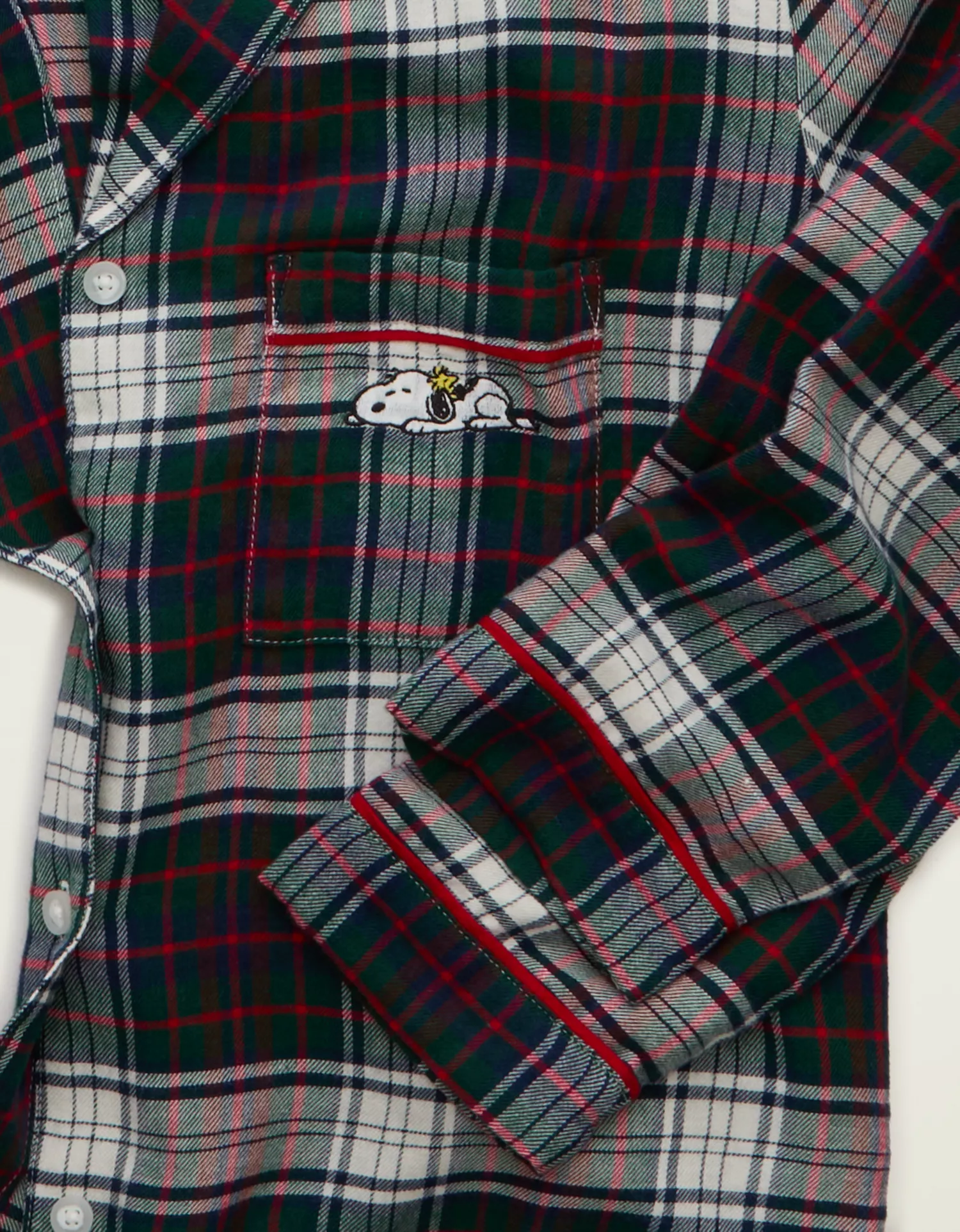 AE Slow Morning Snoopy Flannel Long-Sleeve PJ Top - thumbnail 6